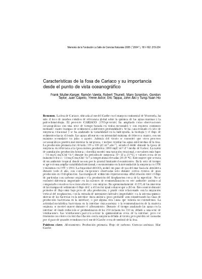 Características de la fosa de Cariaco y su importancia desde el punto