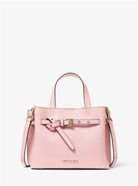 Michael Kors Emilia Small Pebbled Leather Satchel In Pink Lyst