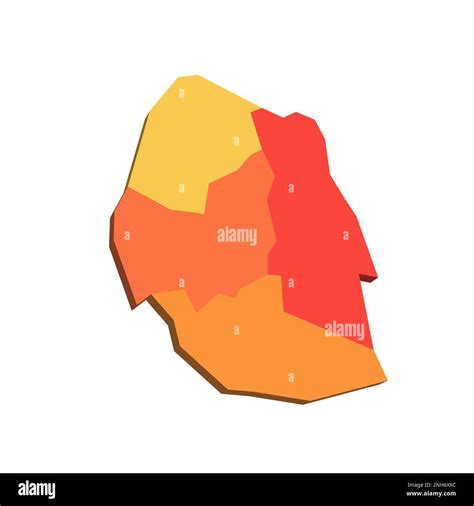 Eswatini Political Map Of Administrative Divisions Regions 3d Map In