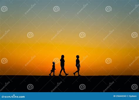 Three silhouette people stock image. Image of health - 25644243