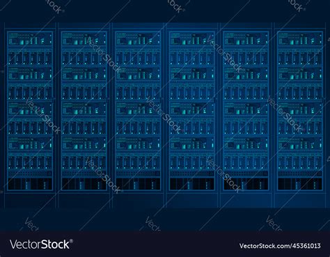 working web server light blue  drawing vector image