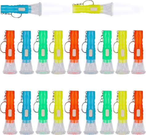 Friusate 20pcs Mini Torches Keyring Small Led Keyring Torch Led