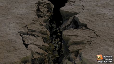 Houdini Ground Crack And Collapse Terrain Destruction Ground