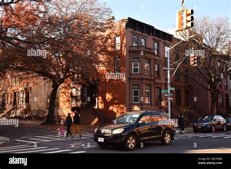 Beautiful street view in Brooklyn Neighbourhood, New York City, United ...