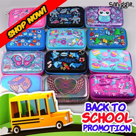 Original Australia Smiggle 3D Multi Function Pencil Case Hard Top