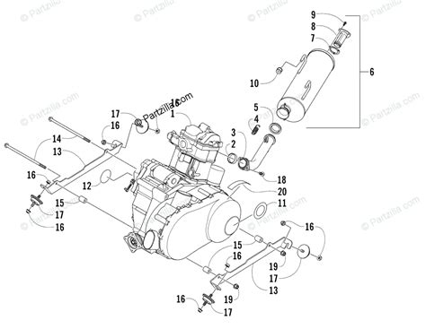 Arctic Cat Side By Side Oem Parts Diagram For Engine And Exhaust