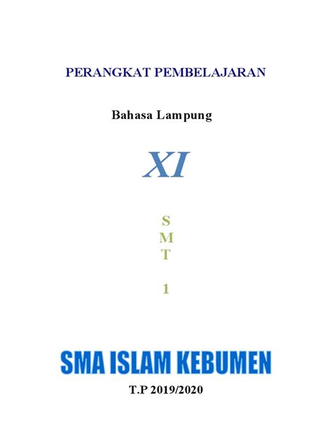 Perangkat Pembelajaran Bahasa Lampung Kelas Xi Pdf