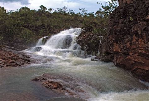 Nationalpark Chapada Dos Veadeiros Stockbild Bild Von Stromschnellen