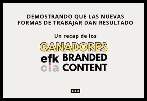 Los Premios A La Mejor Acción En Branded Content De Los Premios