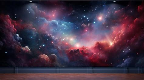 Premium Photo Photorealistic Cosmos Wall Mural Stunning Nebula