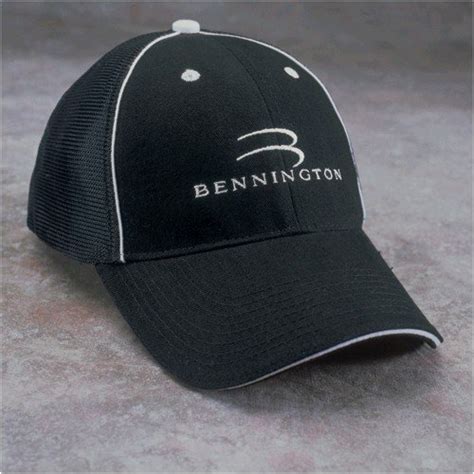 Bennington Boats Black And White Captains Hat Cap Boating