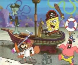 Puzzles De Bob Esponja Y Algunos De Sus Amigos Jugando A Ser Piratas