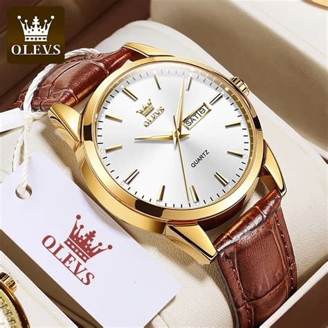 Olevs Reloj De Pulsera De Cuarzo Para Hombre Accesorio Masculino De