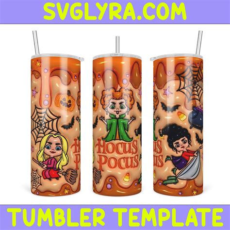 Hocus Pocus Chibi D Inflated Tumbler Wrap Oz Skinny Straight Png