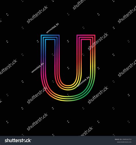 Vector Alphabet Rainbow Letter U Logo Stock Vector (Royalty Free ...