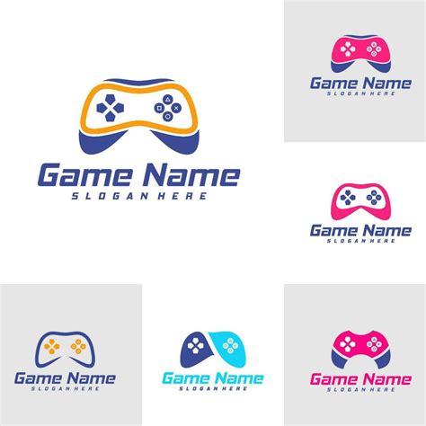 Set Of Gamepad Logo Design Vector Creative Joystick Logo Design