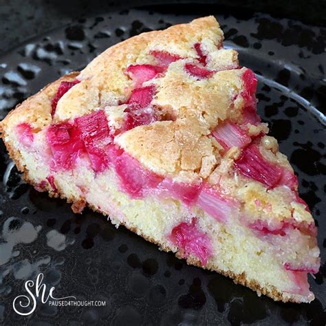 Quick Rhubarb Cake Decadent Fruit Desserts She Paused 4 Thought