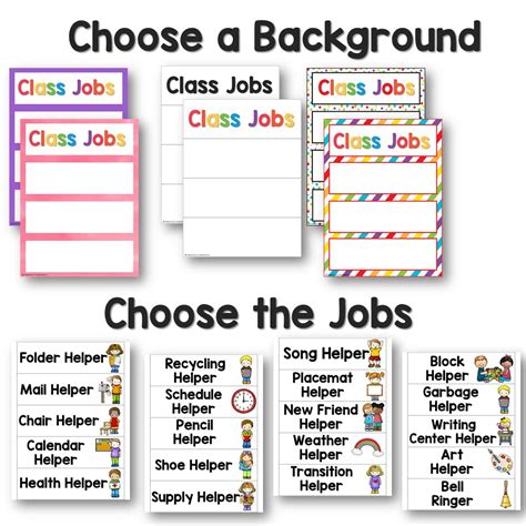 Editable Classroom Job Charts