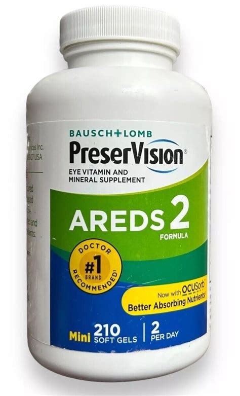 Preservision Eye Vitamin And Mineral Supplement Areds 2 Formula 210 Soft Gels 688996652412 Ebay