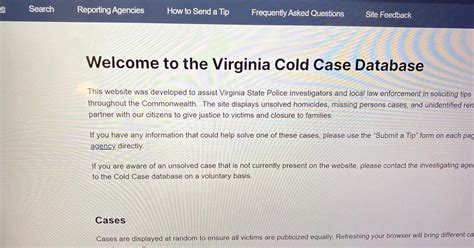 The Virginia Cold Case Database Searches For Leads On Unsolved