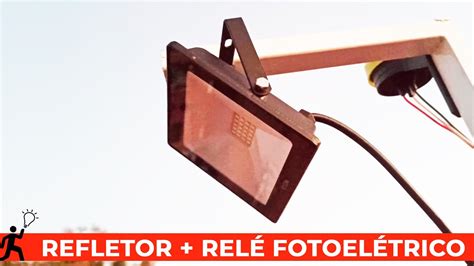 COMO INSTALAR REFLETOR LED RELÉ PARA LIGAR E DESLIGAR