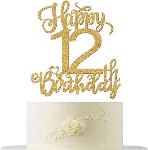 Happy 12th Birthday Cake Topper Official 12 Pre Teen Cake