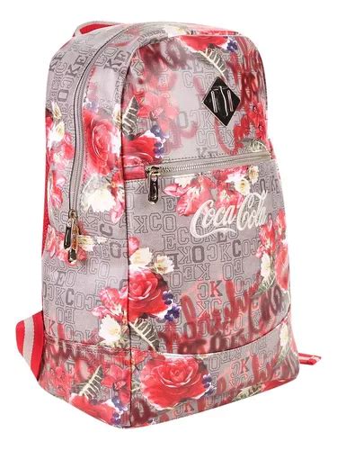 Mochila Escolar Coca Cola Monograma Color Nude 17L MercadoLibre