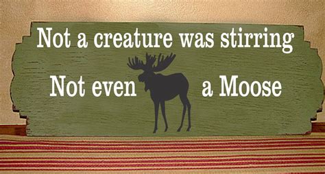 Not A Creature Was Stirring Not Even A Moose Stencil Etsy