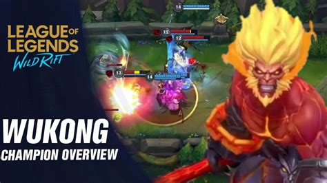 WUKONG CHAMPION SPOTLIGHT WILD RIFT ABILITY SHOWCASE GAMEPLAY