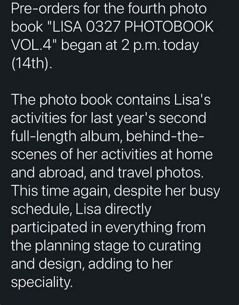 TEAM LISA PH On Twitter RT LaliceUpdates The PB4 Contains LISAs