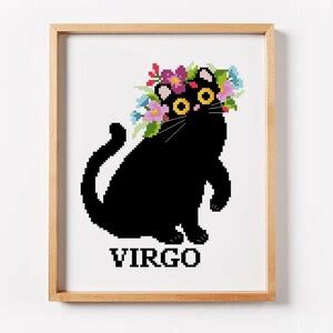 Virgo Cross Stitch Pattern Zodiac Signs Cross Stitch Pattern Horoscope