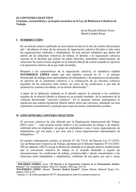 Convenio Colectivo Modelo De Contrato Para Trabajo El Convenio