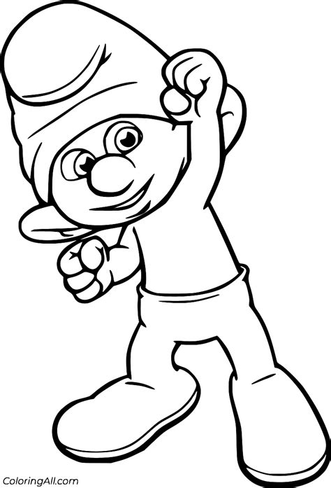 Smurf From Movie Coloring Page Coloringall