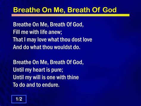 PPT - Breathe On Me, Breath Of God PowerPoint Presentation, free ...