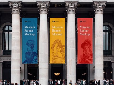 Free Museum Vertical Banners Mockup