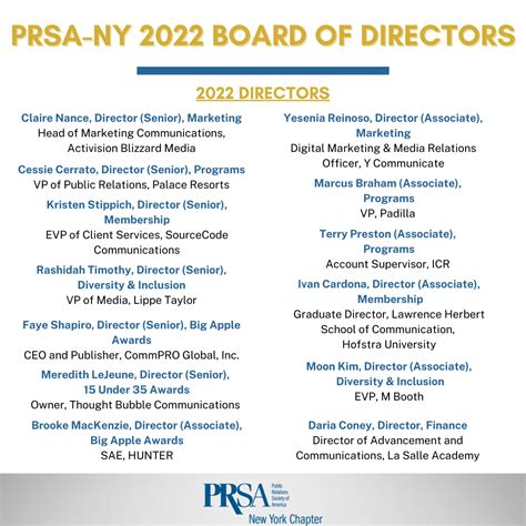 Public Relations Society Of America New York Chapter