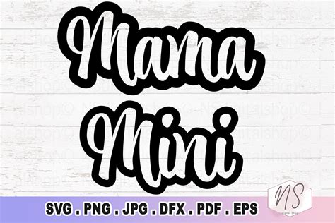 Mama And Mini SVG Graphic By NS Arts Shop Creative Fabrica