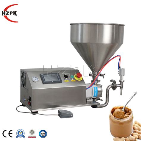 Hzpk Peanut Butter Syrup Tomato Paste Filling Machine Tabletop Rotor