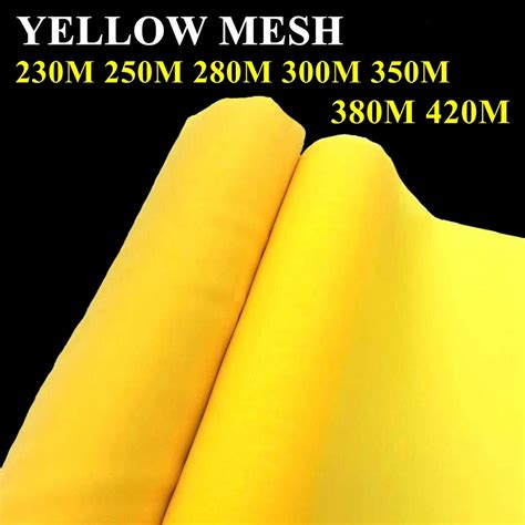 Yellow Silk Screen Printing Mesh 230m 250m 280m 300m 350m 380m 420m Polyester Durable 120cm