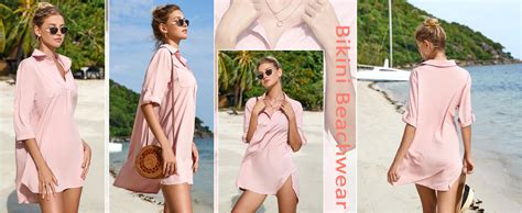 UNibelle Damen Strandkleid Bikini Cover Up Strandponcho Sommer Bademode