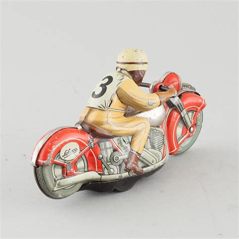 LEKSAK Schuco Sport Motorcykel Tyskland 1930 40 Tal Bukowskis