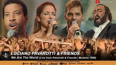 We Are The World Live From Pavarotti Friends Modena Youtube