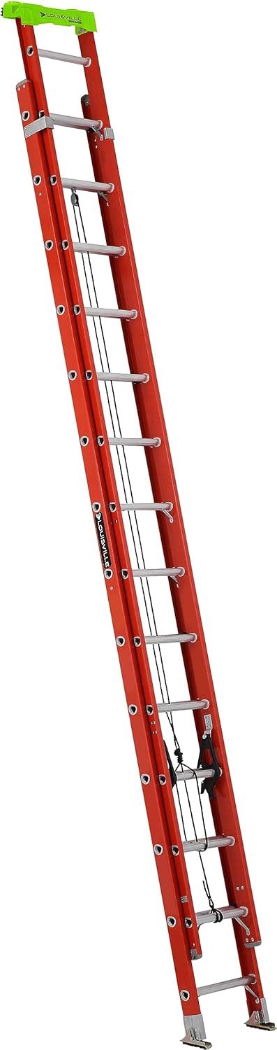 Louisville Ladder 28 Foot Fiberglass Extension Ladder With Pro Top 300