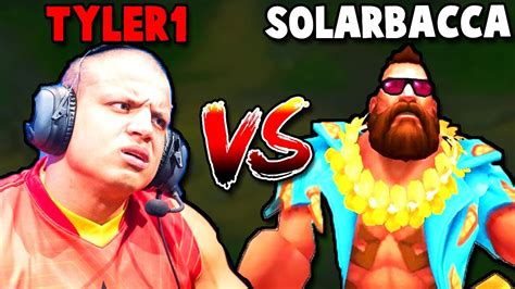 Tyler1 Faces Against Solarbaccas Gangplank Youtube