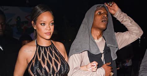 Rihanna Shows Off Her Baby Bump In A Naked Dress And A Tiny Sequin