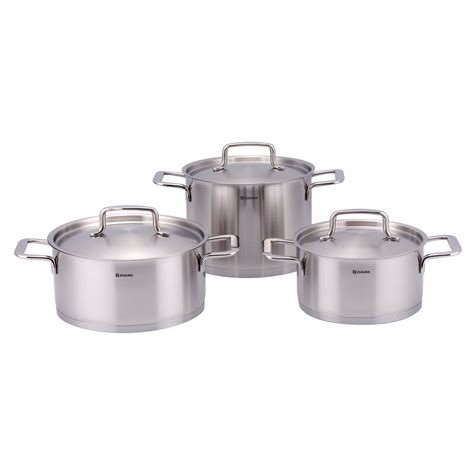 Stainless steel cooking pot set, 6 pieces - Zokura | KitchenShop