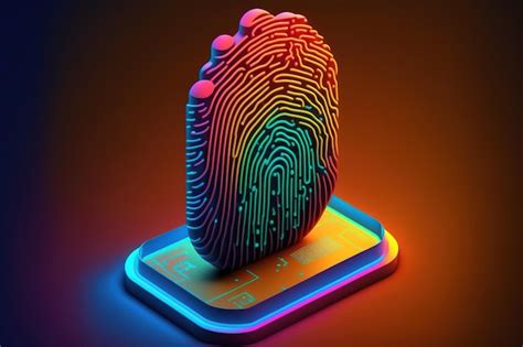 Premium Ai Image D Illustration Fingerprint Scan Provides Security