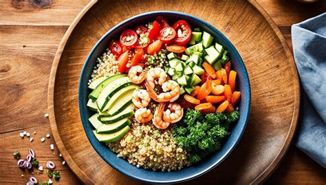 Ensalada asiática de quinoa y gambas