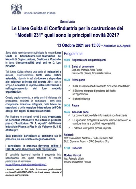 Le Linee Guida Di Confindustria Per La Costruzione Dei Modelli 231