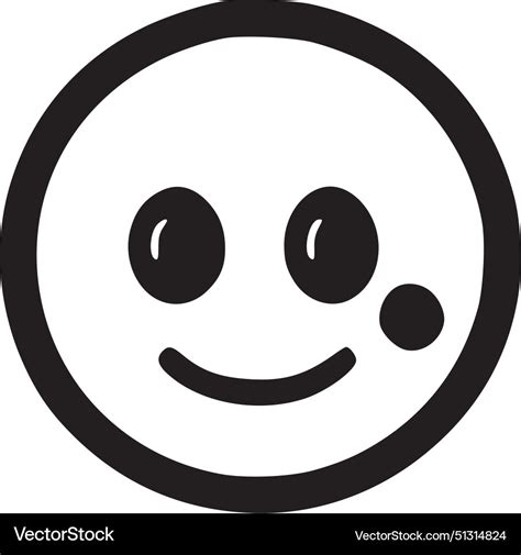 Emoji Black And White Royalty Free Vector Image